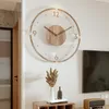 Väggklockor Creative Clock Wood Silent Large Decorative Battery Operated Non Ticking Analog Retro for Living Room