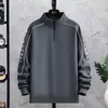 Men's Sweaters Long Sleeve Colorblock Letter Print Sweatshirt - Trendy Fashion For Casual Style