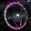 Tampa do volante tampa de carro preto interior de pelúcia rosa rosa vermelha SUV universal antiskídeo universal