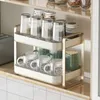 Storage Boxes Cup Holder Rack Kitchen Sink Multifunctional Water Tea Set Glass Shelf Removable