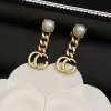 Designer -Ohrringe Luxusmarke Schmuck G -Brief Bolzen Anhänger Pearl Earings Diamond Ohrring Gold Ohrringe Trendy Engagement Gold Reifen Großhandel Großhandel