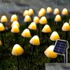 Garden Decorations Garden Decorations Solar Outdoor Garlands Lighting Decoration Cute Mushroom Fairy Light Patio Pathway Waterproof Ip Dhve3