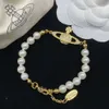 Impératrice douairière Vivian haute édition Saturn lumière française luxe petite planète parfumée Bracelet de perles