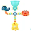 Bath Toys QWZ DIY MONTESSORI BARN BARN VATTRAY ROTATING JET SPEL TUB Toy för 1 till 4 år gammal Baby Kids Gift 221118 Drop Delivery MA DHOV1