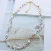 Anhänger Halsketten Barock Perle Choker Halskette Naturstein Süßwasser Glasur Herz Licht Luxus Mode Für Frau Geschenk Zum Strand gehen