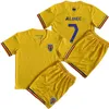 2023 Romênia STANCIU Kids Kit Camisas de futebol ALIBEC STANCIU Home Amarelo Criança Terno Camisas de futebol Uniformes