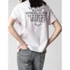 23 Spring/Summer Women's T-shirt Zadig Voltaire Classic Letter Shirts Print Front and Back Scratched Font Cotton Women's Short Sleeve T-shirt