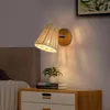 Lampa ścienna światła sypialni montowane rustykalne styl wiejski żyć rattan nokomaria