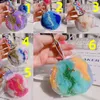 New Colorful Fur Ball Keychain Ice Cream Large Size Braided Tape Ins Style Girls Plush Bag Pendant Creative Gift Toy Ball