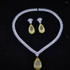 Chains Top High End Pear Shaped Main Stone Earring Necklace Elegant And Exquisite Giving Mom A Festive Banquet Noble Jewelry Gifts