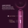 ディフューザー付き電気ヘアドライヤーヘアドライヤーイオンブロードライヤープロフェッショナルポータブルヘアドライヤー女性のための巻き毛の髪の毛紫色の家庭用品Applianl231116