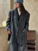 Kombinezony damskie ciesz się 2023 Zimowy stary stary styl wełny wełniany garnitur Blazers Koreańska moda luźna ciepłe lapy płaszcze kobiety ubrania