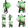 Backpacks Alien Invader Zim 3D Eyes Robot Gir Cute Plush Backpack Bag Xmas 14 Inches High Quality Gift For Children 230509 Drop Deli Dhghh