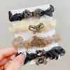 Hair Accessories Korean Style Crystal Bow Bear Headband Alloy Campus Student Luxury Exquisite Rope Height Ponytail Ring