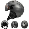 Skihelmen LOCLE CE-certificering Bril Skihelm In-mold skihelm met bril Snowboard-/skateboardhelm 5 kleuren M/L/XL 231116