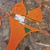 Modedesigner bikinis baddräkt kvinnor bras thong tvåstycksdesigners badkläder bikini sexig kvinna badkatter strandbad slitage