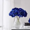 Fleurs décoratives 10 Pcs Hortensia Artificielle Réaliste Faux Fleur Bleue Pour La Décoration De Mariage Bouquet De Mariée Floral Centres De Table