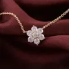 Suower Created White Diamond Moissanite Women 14k Gold Pendant Gift Necklace