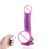 Dildos/Dongs Hismith 8,38 tum vibrerande dildo med 3 hastigheter 4 lägen med Kliclok System Dream Sky Silicone Dong för avancerade användare 231116