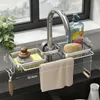 Scolapiatti Spazio cucina Lavello in alluminio Scolapiatti Spugna Portaoggetti Rubinetto Portasapone Scolapiatti Mensola Cesto Organizzatore Accessori bagno 231116