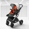 Strollers# Baby stroller luxury High landscape design 2 in 1 shock absorption stroller baby Newborn Pram Two Way Stroller fold Pushchair Q231116