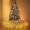 400 LED Christmas Tree Waterfall Lights Outdoor 2M 16 Strand Waterfall String Light Tree Fairy Garland Light for Wedding Decor