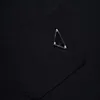 Мужская футболка, летняя, крутая, удобная, плотная, из двойной пряжи, хлопчатобумажная ткань, нагрудный карман, треугольный логотип