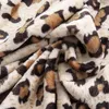 Blanket Super Soft Coral Fleece Flannel Leopard Stripe Printed Sofa Bed Bedspread Plaid 231115