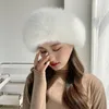 Hoeden met brede rand Emmerhoeden HT4003 Bontmuts Dames Warme sneeuwskimuts Vrouwelijke nepbont Bomberhoed Dame Winddichte winterhoeden voor dames Russische hoed Ushanka 231115