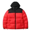 Jaqueta de inverno para baixo com capuz bordado jaqueta quente parka casaco masculino puffer jaquetas carta impressão outwear jaquetas de impressão de múltiplas cores