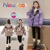 Manteau en duvet d'extérieur pour filles, veste d'hiver pour parc, manteaux pour enfants, Design de mode, chaud, épais, vêtements à capuche pour bébé de 4 à 12 à 14 ans, tenue pour adolescentes