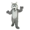 Costume de mascotte de loup gris de simulation taille adulte personnage de thème d'anime de dessin animé Carnaval pour hommes femmes Halloween robe de fête fantaisie de Noël