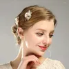 Klipy do włosów 1PCS Fashion Flower kształt biżuterii Bijoux Crystal Pearl grzebień hurtowy ślub dla kobiet akcesoria Prezent