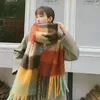 Foulards femmes Plaid écharpe hiver Pashmina châles cachemire épais enveloppes gland chaud longue femme Foulard couverture