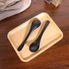 Conjuntos de louça 6 pcs colheres de melamina preto jantar sopa durável utensílios de mesa para pratos de cozinha em casa