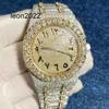 Luxe horloge hoge kwaliteit moissanite Designer Diamond Custom New Big Moissanite Stones Watch PASS TEST Flower Bezel Automatic Top Luxury Full Iced Out Sapphire