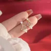 Orecchini a pennello Imitazione originale francese Crystal Crystal Geometric Women Women Fashion Bride Wedding Jewelry Regalo