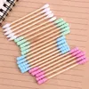 Cotton Swab 100 pièces/paquet coton-tige Double tête femmes maquillage coton médical Double tête bâtons de bois oreilles nettoyage outil de soins de santé L231117