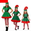 Passende Familien-Outfits für Jungen, Weihnachtselfen-Kleidung, Mädchen, Weihnachtsmann, grün, für Kinder und Erwachsene, Heim-Rollenspiel-Set 231115