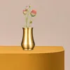 Vasen Messing Vase Vintage 8.5cmx5,5 cm Minimalist Einfache Blütenarrangements für Schlafzimmer Regal Couchtisch Wohnzimmer Home Dekoration
