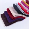 Scarves Outdoor Thick Warm Neck Warmer Solid Knitted Korean Style Snood Scarf Wool Women'S Winter Running Riding Windproof