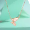 Chains Butterfly 925 Sterling Silver Necklace For Women Pendants Chain 18K Gold Diamond Luxury Tanzanite Jewelry Accessories Wholesale