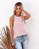 Débardeurs femme ample tricoté Pointelle licou gilet débardeur Camis femme printemps été Streetwear femmes vêtements hauts t-shirts