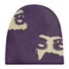 BeanieSkull Caps Unisex Winter Cool Cartoon Face Print вязаная ветрозащитная теплая шапка мужская панк-хип-хоп модная холодная шапка y2k шапки 231116