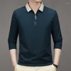 Polos masculinos camisa polo masculina manga longa camisas sólidas camisa masculina negócios casual plus size outono topos