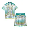 Новые дизайнерские рубашки для боулинга, мужские цветочные гавайские шелковые деловые рубашки, повседневные рубашки, мужские рубашки Slim Fit с коротким рукавом, классическая рубашка