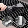 BBQ Tools Accessories Grill Brushes Barbecue Scrapper Cleaning Brush Outdoor Cleaner Stainless Steel Bristles Wire Kitchen Clean 230414