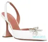 Verano de lujo Rosie Sling Sandalias Zapatos Mujer Punta estrecha Slingback Charol Bombas Arcos Tacones altos con incrustaciones de cristal Fiesta Boda