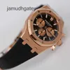 AP Swiss Luxury Watch Ap Royal Oak Series 26331or herenhorloge 18k Rose Gold Timing Automatic Machinery Swiss Watch Luxe volledige set met een diameter van 41 mm