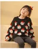 Women's Sweaters Christmas Kid's Sweater Autumn/Winter O-Neck Lantern Sleeve Loose Knitted Tops Pullover Girls